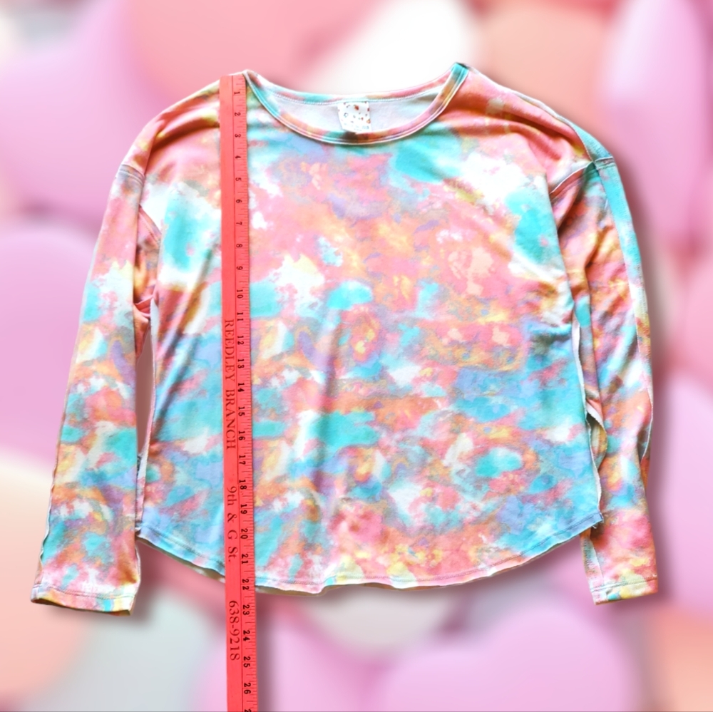 pastel tie dye longsleeve kids